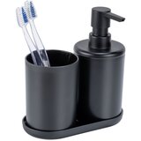 Allstar Crni plastičan set pribora za kupaonicu Fano – Cijene