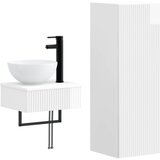  Set namještaja za kupaonicu 2 kom. Bijela visokog sjaja 33 x 34,5 x 100 cm | Shoptok.si