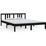  Za krevet od masivnog drva crni 150 x 200 cm 5FT King | shoptok.hr