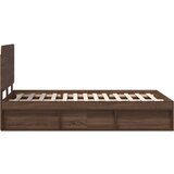  Konstrukcija postelje z vzglavjem Rjav hrast 120 x 200 cm, (5000102826) | Shoptok.si