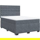 Maison Chic Box spring postelja - Vzmetna postelja z vzmetnico temno siva 160x200 cm žamet SL17519, (21894283) | Shoptok.si