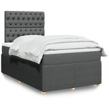 vidaXL Krevet s oprugama i madracem tamnosivi 120 x 200 cm od tkanine | shoptok.hr
