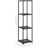 Police za pohranu crne 30 x 30 x 120 cm od poliratana | shoptok.hr