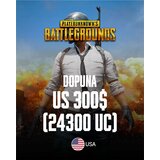 PUBG dopuna - US 300$ (24300 UC) / Digital | ePonuda.com