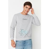Trendyol Sweatshirt - Gray - Oversize