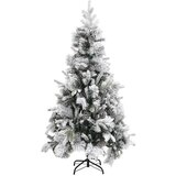 vidaXL božićno drvce sa snijegom i šiškama 225 cm pvc i pe | shoptok.hr