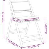  3-dijelni sklopivi bistro set s tamnosivim jastucima bambus | shoptok.hr