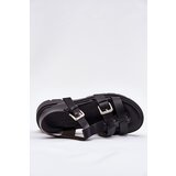 Boto Ladies Eco Leather Sandals With Buckles Black Jeneliena | shoptok.hr