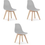  Set od 3 OSKAR stolice - siva | shoptok.hr