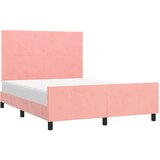  Posteljni okvir z vzglavjem roza 140x200 cm žamet, (20905525) | Shoptok.si