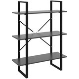 Furnova Knjižna omara siva 80x30x105 cm iverna plošča, (21932429) | Shoptok.si