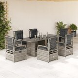 vidaXL 7-dijelni vrtni blagovaonski set sivi od poliratana | shoptok.hr