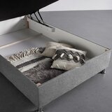 Mömax Postelja Boxspring Oviedo, Siva, 140x200 | Shoptok.si