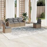 vidaXL 5-dijelni vrtni set sofa s jastucima bež od poliratana Cijene