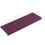  Tepisi za stepenice 15 kom 65x21x4 cm tamnoljubičasti | shoptok.hr