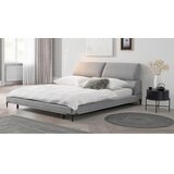 Livetastic OBLAZINJENA POSTELJA 181 cm x 201 cm , les, kovina, tekstil siva | Shoptok.si