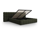 Micadoni Home Zelena oblazinjena zakonska postelja s prostorom za shranjevanje z letvenim dnom 180x200 cm Mamaia – | Shoptok.si