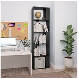  Knjižna omara/paravan črna 45x24x159 cm iverna plošča | Shoptok.si