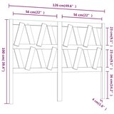  Uzglavlje za krevet bijelo 126 x 4 x 100 cm od masivne borovine | Eponuda.ba