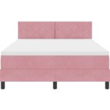Box Spring Krevet s Madracem Ružičasta 140x200 cm Baršun | shoptok.hr