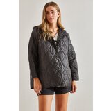 Bianco Lucci Women's Checkered Patterned Quilted Coat | Shoptok.si