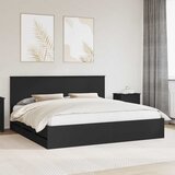  Krevetna konstrukcija Crna 200 x 200 cm Inženjersko Drvo | shoptok.hr