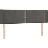  Uzglavlje s ušima tamnosivi 147x16x78/88 cm baršunasti | shoptok.hr
