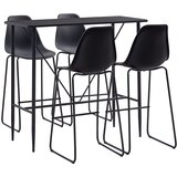 vidaXL 5-dijelni barski set plastični crni | shoptok.hr