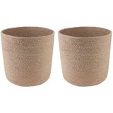  Set saksija za biljke 2 pcs Prirodna Ø 28 x 28 cm 100% Jut | shoptok.hr