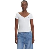 Tommy Jeans Majice s kratkimi rokavi DW0DW20902 Bela Cene