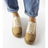 Gemre Dark beige flat-heeled shoes Merico | Shoptok.si