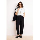 TRENDYOLMILLA ženske pantalone Twoaw26Pl00017, Crna-Crna Cene
