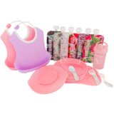 Twistshake Tableware Set for Girl jedilni set za otroke Pink Cene