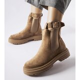 Gemre Brown ankle boots with decorative fastening Abela | Shoptok.si