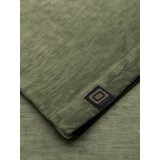 Ombre Men's cotton V-neck knit t-shirt with washed effect - olive | Shoptok.si