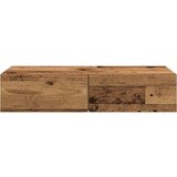 vidaXL Stenska polica s predali starinski les 80x33x17 cm inž. les | Shoptok.si