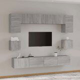  Komplet TV omaric 8-delni siv sonoma konstruiran les, (20734655) | Shoptok.si