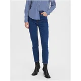 Vero Moda Dark blue shortened straight fit jeans Brenda - Women