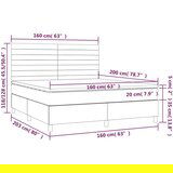  Box spring postelja z vzmetnico svetlo siva 160x200 cm žamet, (20899083) | Shoptok.si