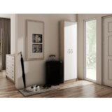 Kondela Garderobna omara, hrast sonoma/bela, VIRA-MECKI | Shoptok.si