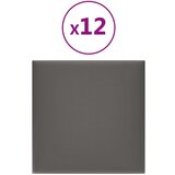  Zidne ploče od umjetne kože 12 kom sive 30 x 30 cm 1 08 m² | shoptok.hr