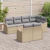 Sjedeća garnitura za vrt 7 kom. Bež poliratan 232.5 x 122.5 x 85.0 cm | shoptok.hr