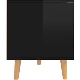 The Living Store ormarić visoki sjaj crni 90 x 40 x 48,5 cm konstruirano drvo | shoptok.hr