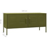 vidaXL TV ormarić maslinasti 105 x 35 x 50 cm čelični | shoptok.hr