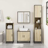  3-dijelni set kupaonskog namještaja boja hrasta sonome drveni | shoptok.hr