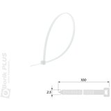 VATPAN Vezice za kablove 100 kom, 100×2,5 mm BELA Cene