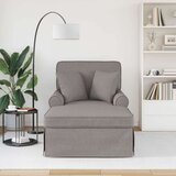  Ležaljka s suknjom Sivo-smeđa 91 x 157 x 91 cm tkanina | shoptok.hr