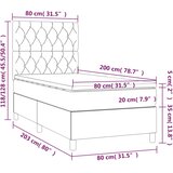 Box spring krevet s madracem crni 80 x 200 cm od tkanine | shoptok.hr