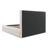 Micadoni Home Krem tapecirani bračni krevet s prostorom za odlaganje s podnicom 200x200 cm Kelp – | shoptok.hr