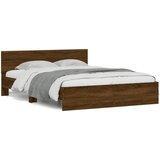 Furnova Posteljni okvir z vzglavjem rjavi hrast 150x200 cm, (21935181) | Shoptok.si